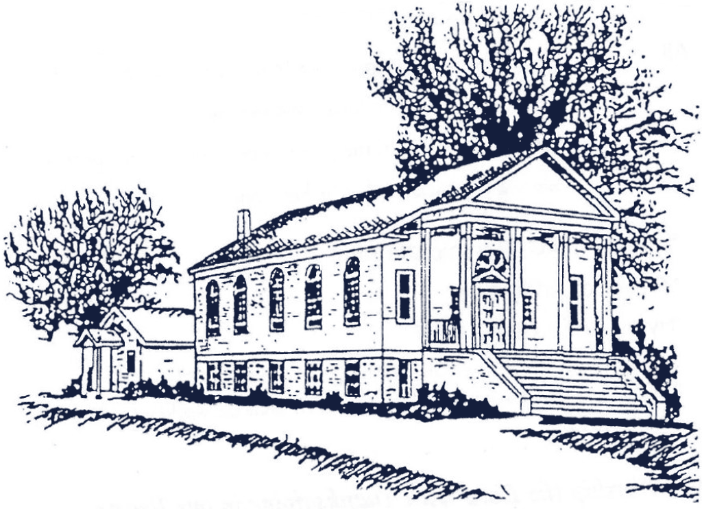 Meadow Creek Presbyterian Church building, line drawing